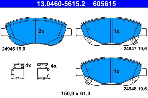 Brake pads 0460 5615 - brake,