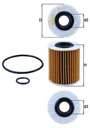 Mahle 413d1 oil - mahle, filter